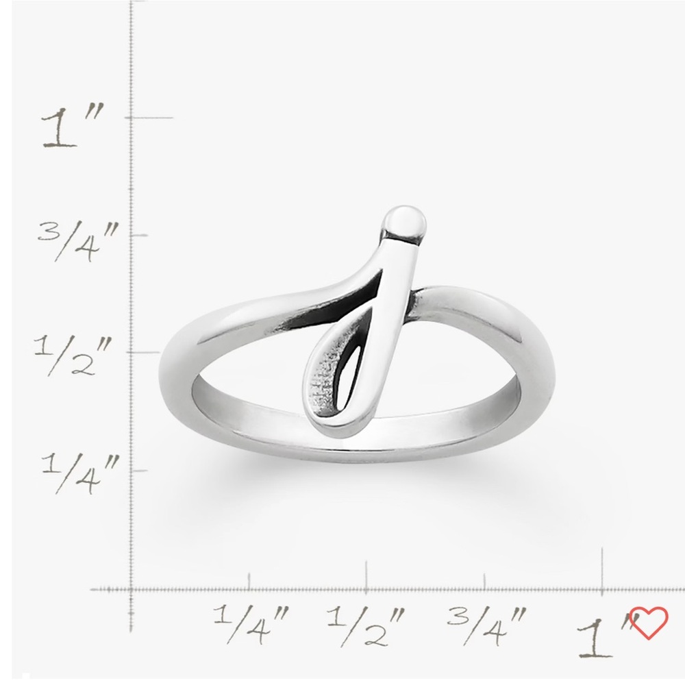 James Avery. 6.5 Script Initial Ring “J” - image 2